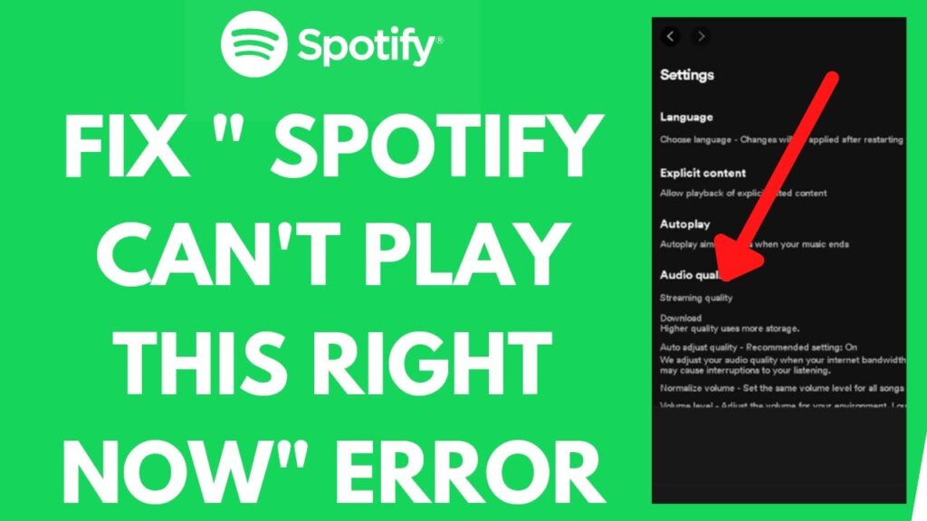 Why Spotify App Can’t Play Music