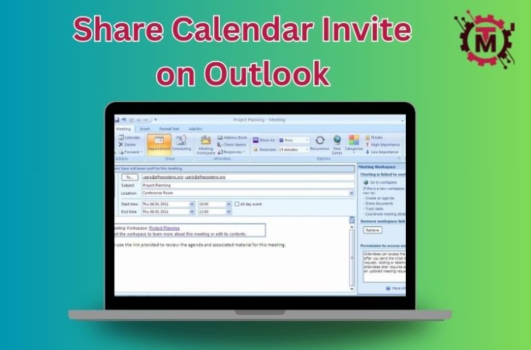 Share Calendar Invite on Outlook