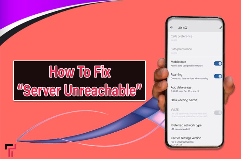 How To Fix "Server Unreachable"
